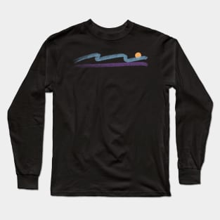 Retro Summer Sunset Waves Long Sleeve T-Shirt